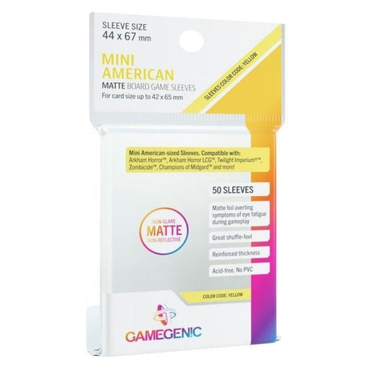 Board Game Sleeves 'Non-Glare Matte Yellow' 44 x 67 mm (50PCS) - Accessories