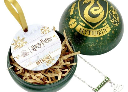 bordspel-merchandise-kerstbal-harry-potter-slytherin-and-necklace