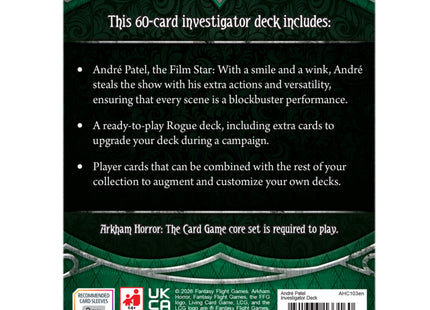 Arkham Horror The Card Game: André Patel Investigator Deck uitbreiding (ENG)