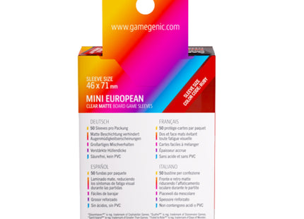 Board Game Matte Sleeves 'Mini European' 46 x 71 mm (50ST) - Accessoires