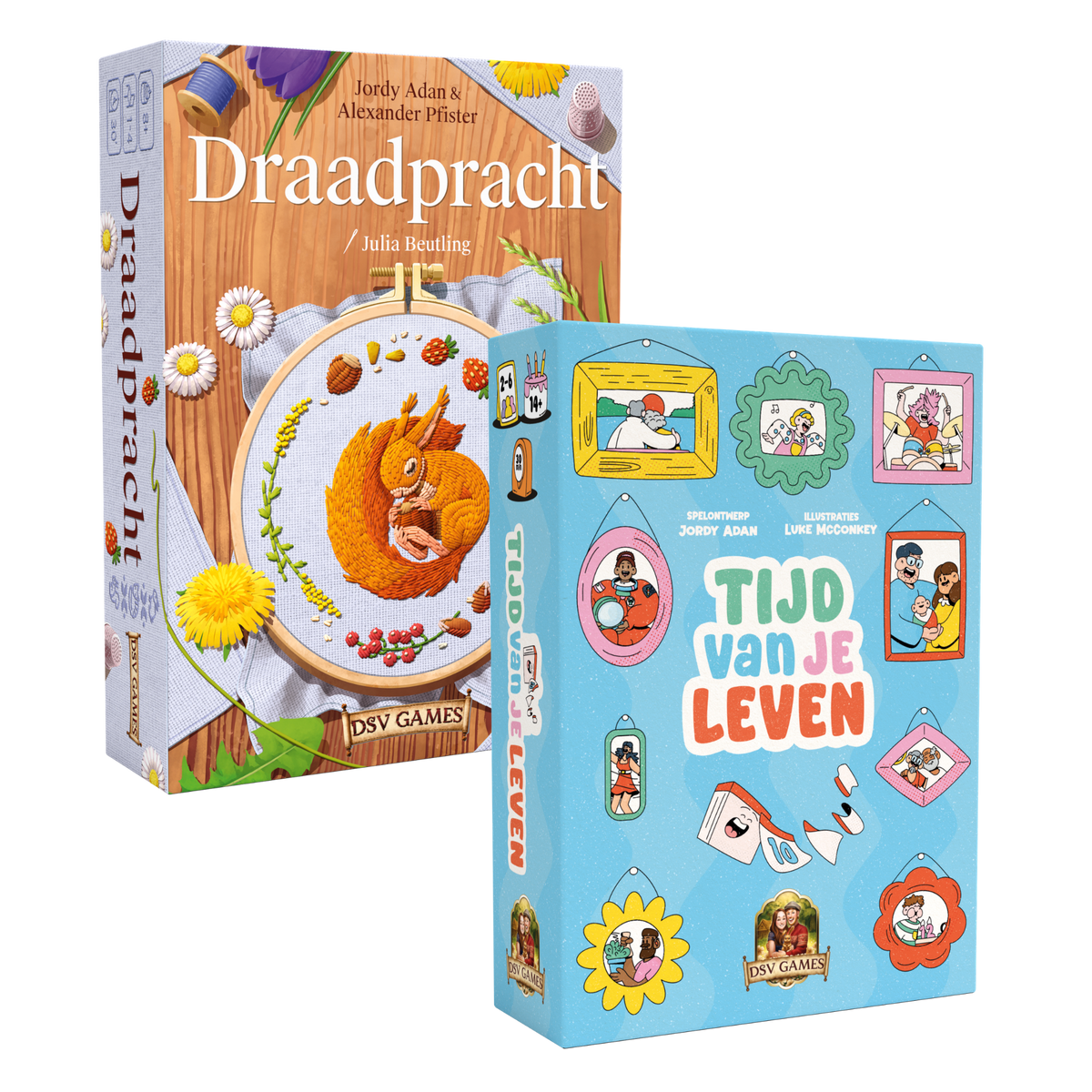Het spellenpakket Tijd van je Leven en Draadpracht