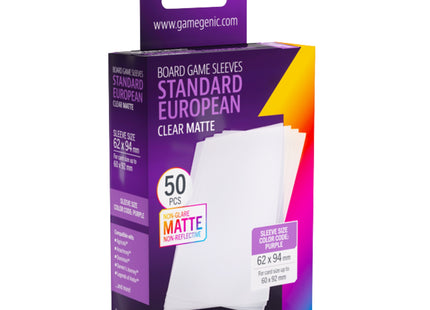 Board Game Matte Sleeves 'Standard European' 62 x 94 mm (50ST) - Accessoires