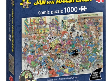 Jan van Haasteren: NK Mens Erger Je Niet (1000 stukjes) - Puzzel