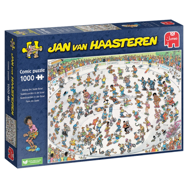 Jan van Haasteren: Skateboarden in de Bowl (1000 stukjes) - Puzzel
